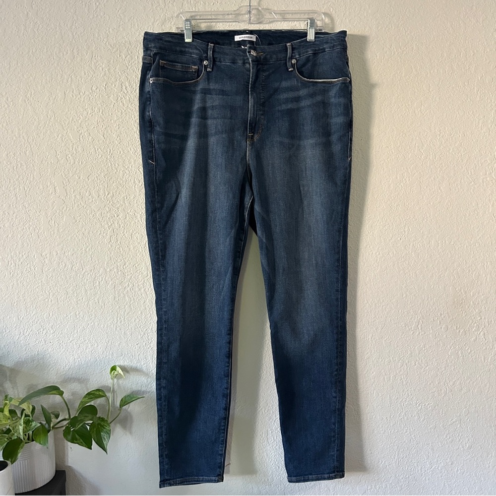 🌷Good American Dark Blue Good Leg Jeans